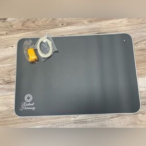 Grey Vegan Leather Grounding Mat Pad for Sleep Pain Relief Inflammation Feet Bed